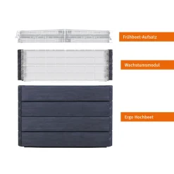 Hochbeet ERGO QUADRO TurboPlus M 85 Wood ^ Garantia