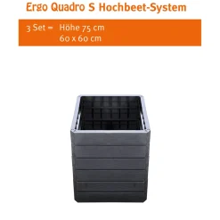 Hochbeet-System Ergo Quadro anthrazit Größe S ^ Garantia New