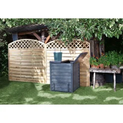 Komposter Thermo Wood 400 L anthrazit-braun ^ Garantia Outlet