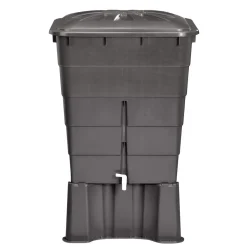 Regentonne eckig 300 L graphite grey inkl Deckel und Hahn ^ Garantia Outlet