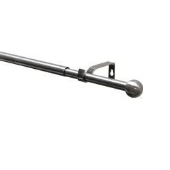Gardinenstangen Set ausziehbar Durchmesser 16/19 mm 190-340 cm Edelstahl-Optik ^ Clearance