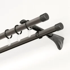 Gardinenstange Chicago mit Innenlauf Durchmesser 16 mm 200 cm titan ^ Gardinia Clearance
