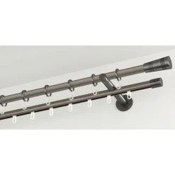 Gardinenstange Chicago mit Innenlauf Durchmesser 16 mm 120 cm titan ^ Gardinia Sale