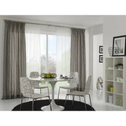 Gardinenstange Chicago mit Innenlauf Durchmesser 16 mm 160 cm Edelstahl-Optik ^ Gardinia