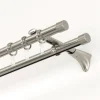 Gardinenstange Memphis mit Innenlauf Durchmesser 16 mm 120 cm Edelstahl-Optik ^ Gardinia