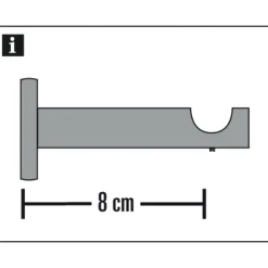 Träger Chicago offen für Durchmesser 20 mm 8 cm weiß ^ Gardinia Online