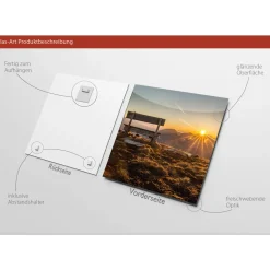Glas-Art Bench und Horizon 30 x 30 Glasbild ^ Pro-Art Sale