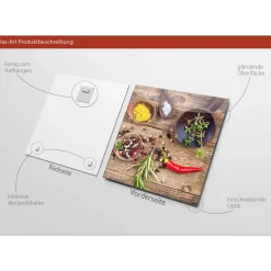 Glas-Art Herbage In Bowl IV 20 x 20 Glasbild ^ Pro-Art Hot