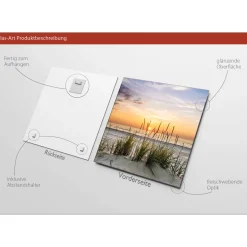 Glas-Art Lonely Dune 30 x 30 Glasbild ^ Pro-Art Online