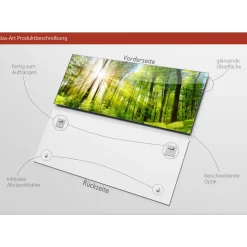 Glas-Art Towards The Sun 50 x 125 cm Glasbild ^ Pro-Art Hot