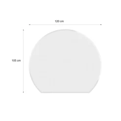 Glasbodenplatte, Stärke 8mm, 120x105cm, Kreisabschnitt ^ Valo Discount
