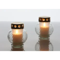 Grablampe IGLESIA_C aus Glas mit Brenner ^ Discount