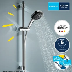 Brausestangenset Vitalio Comfort 110 3 Strahlarten (Rain, Jet, Massage) ^ Grohe Sale