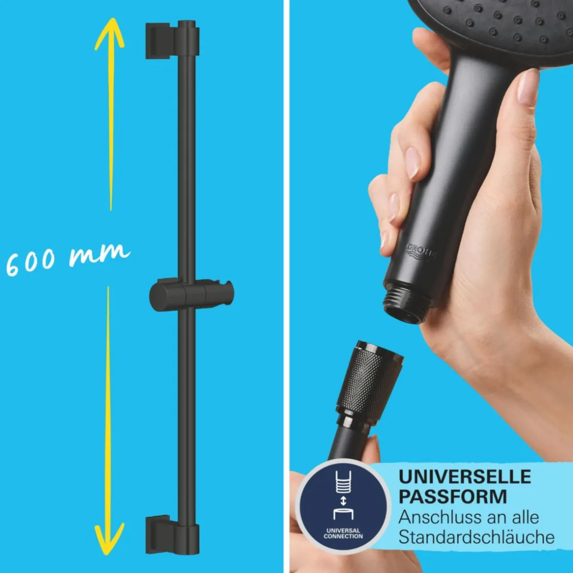 Brausestangenset Vitalio Start 110 2 Strahlarten (Rain, Jet) ^ Grohe Clearance