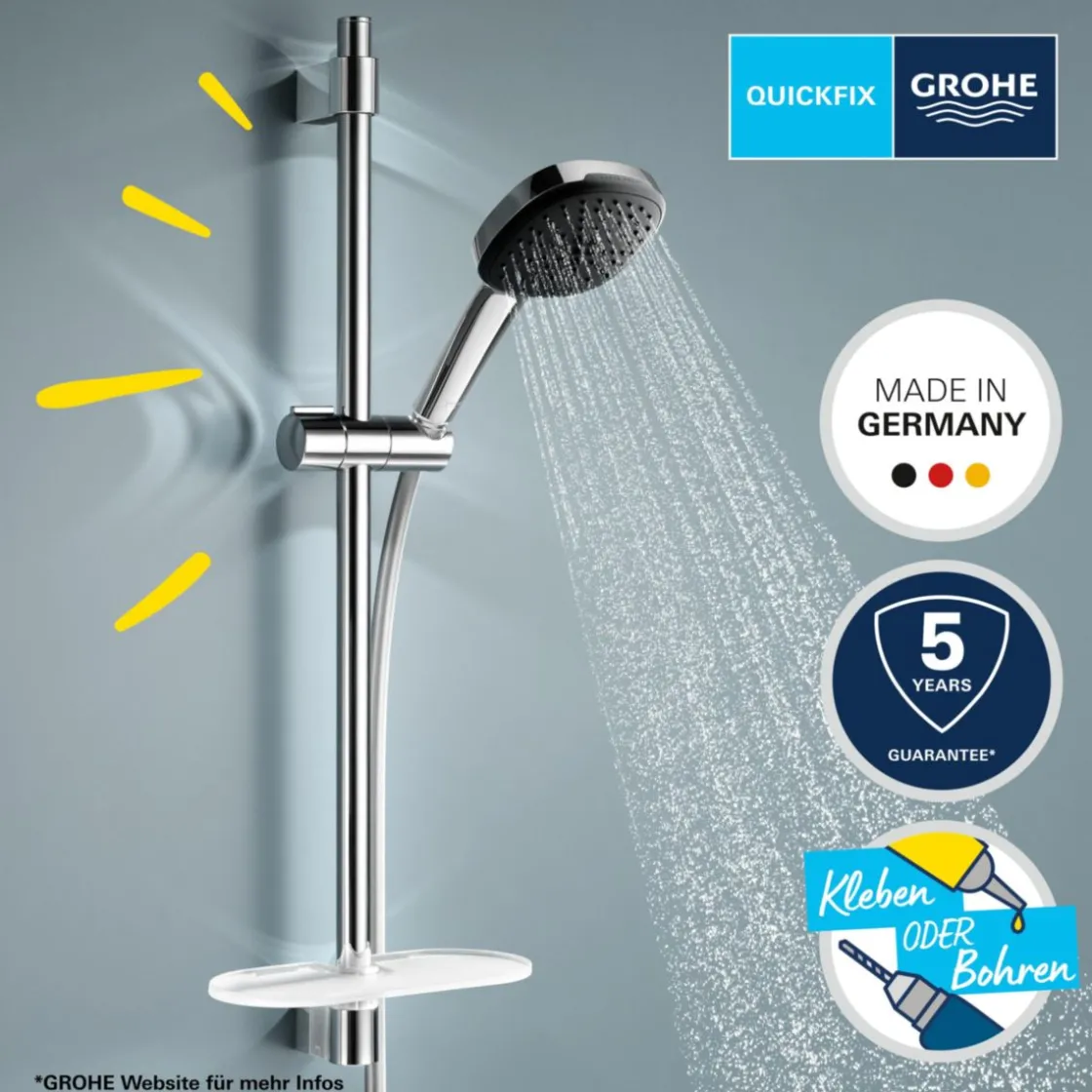 Brausestangenset Vitalio Comfort 110 2 Strahlarten (Rain, Jet) ^ Grohe Hot