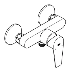 Einhand-Brausebatterie Start Edge chrom 15 x 13,5 cm ^ Grohe Discount