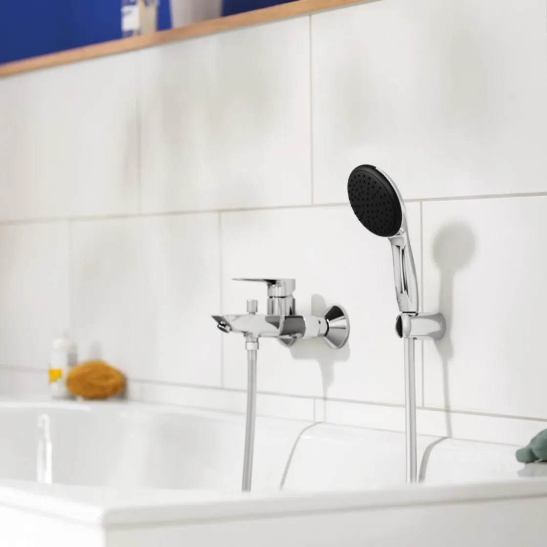 Einhand-Wannenbatterie Start Edge chrom 15 x 16,8 cm ^ Grohe