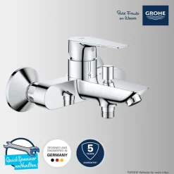 Einhand-Wannenbatterie Start Edge chrom 15 x 16,8 cm ^ Grohe