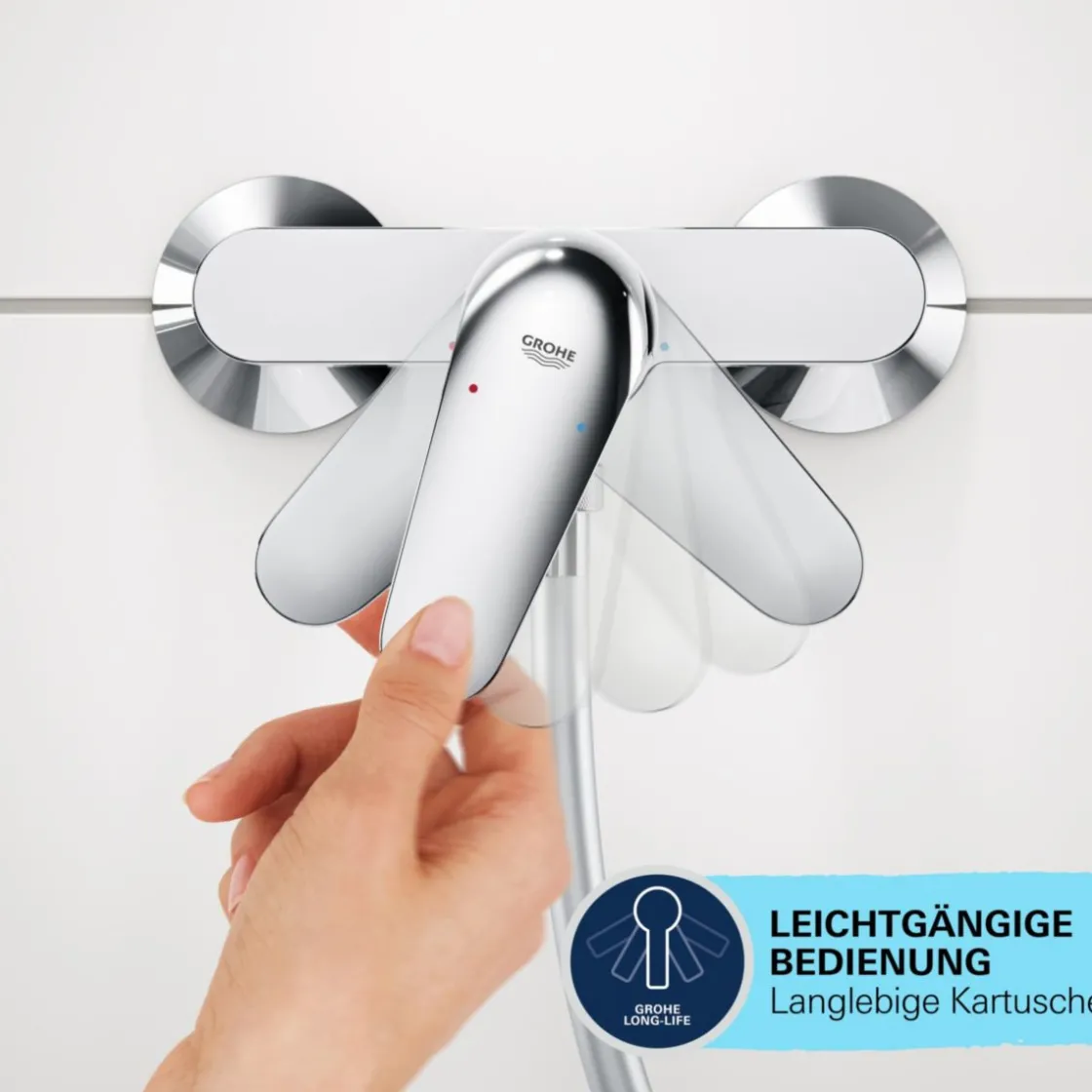 Einhand-Wannenbatterie Start Edge chrom 15 x 16,8 cm ^ Grohe