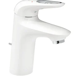 Einhand-Waschtischbatterie Eurostyle S-Size Hebel offen moon white/chrom ^ Grohe Best