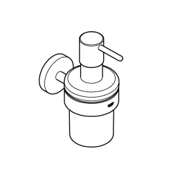 Halter mit Seifenspender Essentials Durchmesser 7,2 x 12,6 cm ^ Grohe Best