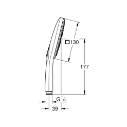 Handbrause Vitalio SmartActive 130 Cube 3 Strahlarten ^ Grohe Hot