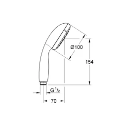 Handbrause Vitalio Start 00 HB Strahlart chrom ^ Grohe Outlet