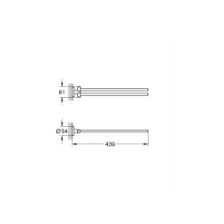 Handtuchhalter doppelt matt schwarz ^ Grohe Clearance