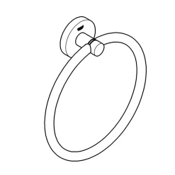 Handtuchring Essentials silber Durchmesser 18 cm ^ Grohe Best