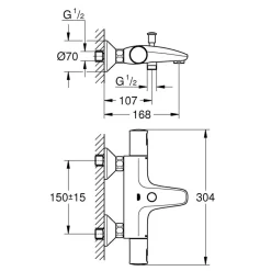 Thermostat-Wannenbatterie Precision Start ^ Grohe Best