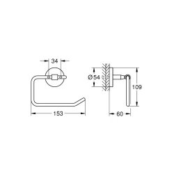 WC-Papierhalter Cosmopolitan chrom ^ Grohe Sale