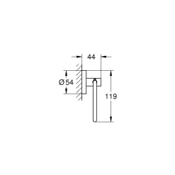WC-Papierhalter ohne Deckel Essentials verchromt ^ Grohe Best