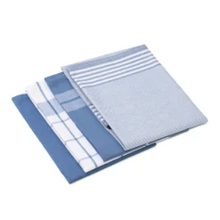 Geschirrtücher 100% Baumwolle 4er Pack 50x70cm blau ^ Gözze Clearance
