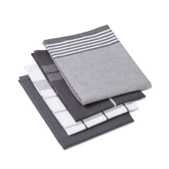Geschirrtücher 100% Baumwolle 4er Pack 50x70cm anthrazit ^ Gözze Sale