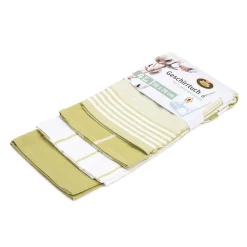 Geschirrtücher 100% Baumwolle 4er Pack 50x70cm lindgrün ^ Gözze Discount