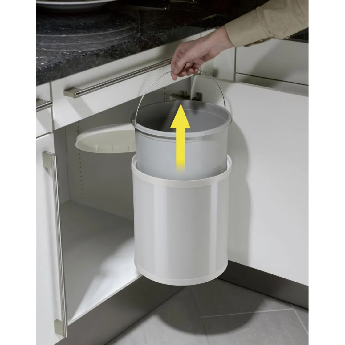 Mülleimer Compact Box M 15 L weiß ^ Hailo Sale