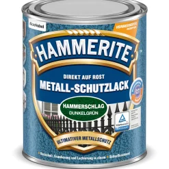 Metallschutzlack dunkelgrün Hammerschlag 250 ml ^ Hammerite New