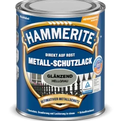 Metallschutzlack hellgrau glänzend 250 ml ^ Hammerite Discount