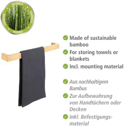 Handtuchhalter 60 cm Bambusa ^ Wenko Discount
