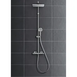 Duschsystem Vernis Shape mit Thermostat chrom ^ Hansgrohe Best