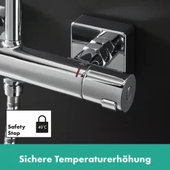Duschsystem Vernis Shape mit Thermostat chrom ^ Hansgrohe Best