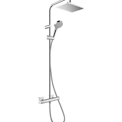 Duschsystem Vernis Shape mit Thermostat chrom ^ Hansgrohe Best