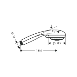 Handbrause Crometta 85 Variochrom, Dm. 8,5cm, 2 Strahlarten ^ Hansgrohe Discount
