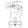 Wannenarmatur Focus 70, chrominkl. S-Anschluessen&Rosetten ^ Hansgrohe Clearance