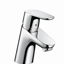 WT-Armatur Focus 70, chrominkl. Push-Open-Ventil u. Zubehoer ^ Hansgrohe New