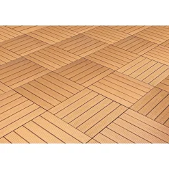 WPC-Klickfliese braun 60 x 60 cm ^ Hartmann Discount