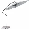 Ampelschirm Salerno 300 cm silber/grau ^ Haveson Clearance