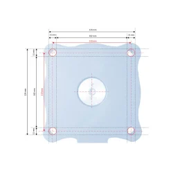 Ampelschirm-Ständer 100kg Füllgewicht mit Wasser befüllbar rollbar BxHxT 87 x 20 x 87 cm ^ Haveson Hot
