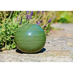 Dekokugel Feine Rille Durchmesser 15 cm grün ^ Haveson Best