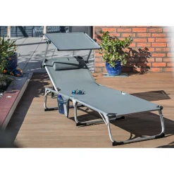Dreibeinliege Klappliege XXL mit Sonnendach ^ Haveson Discount